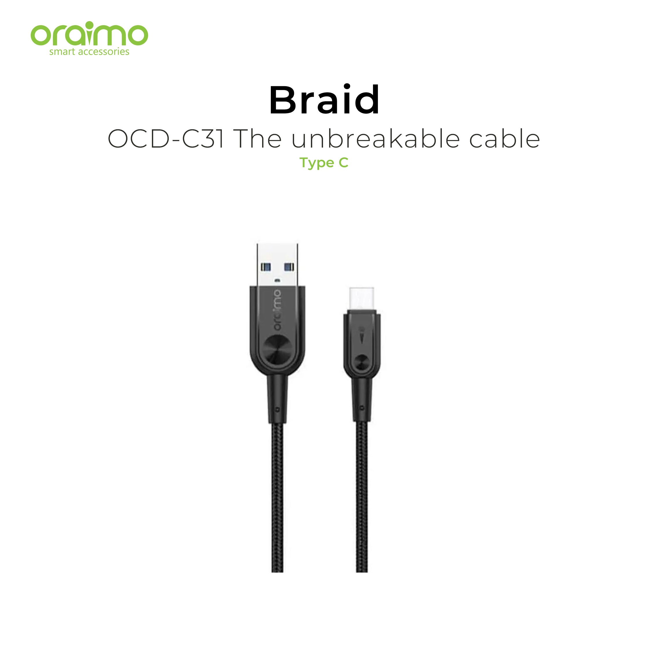 Oraimo Braid Tyoe C Cable OCD-C31