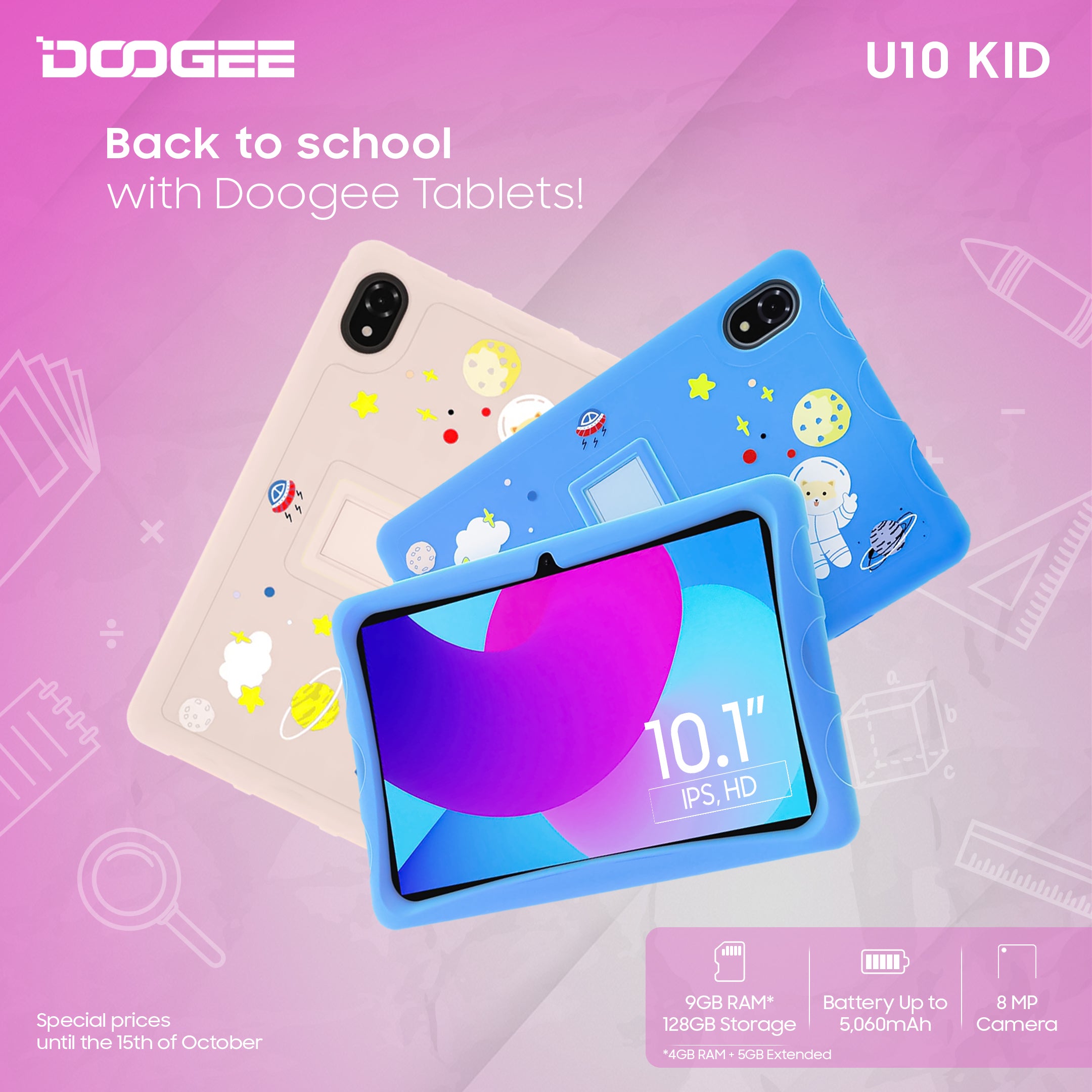 Doogee U10 Kid Tablet Back to School Offer