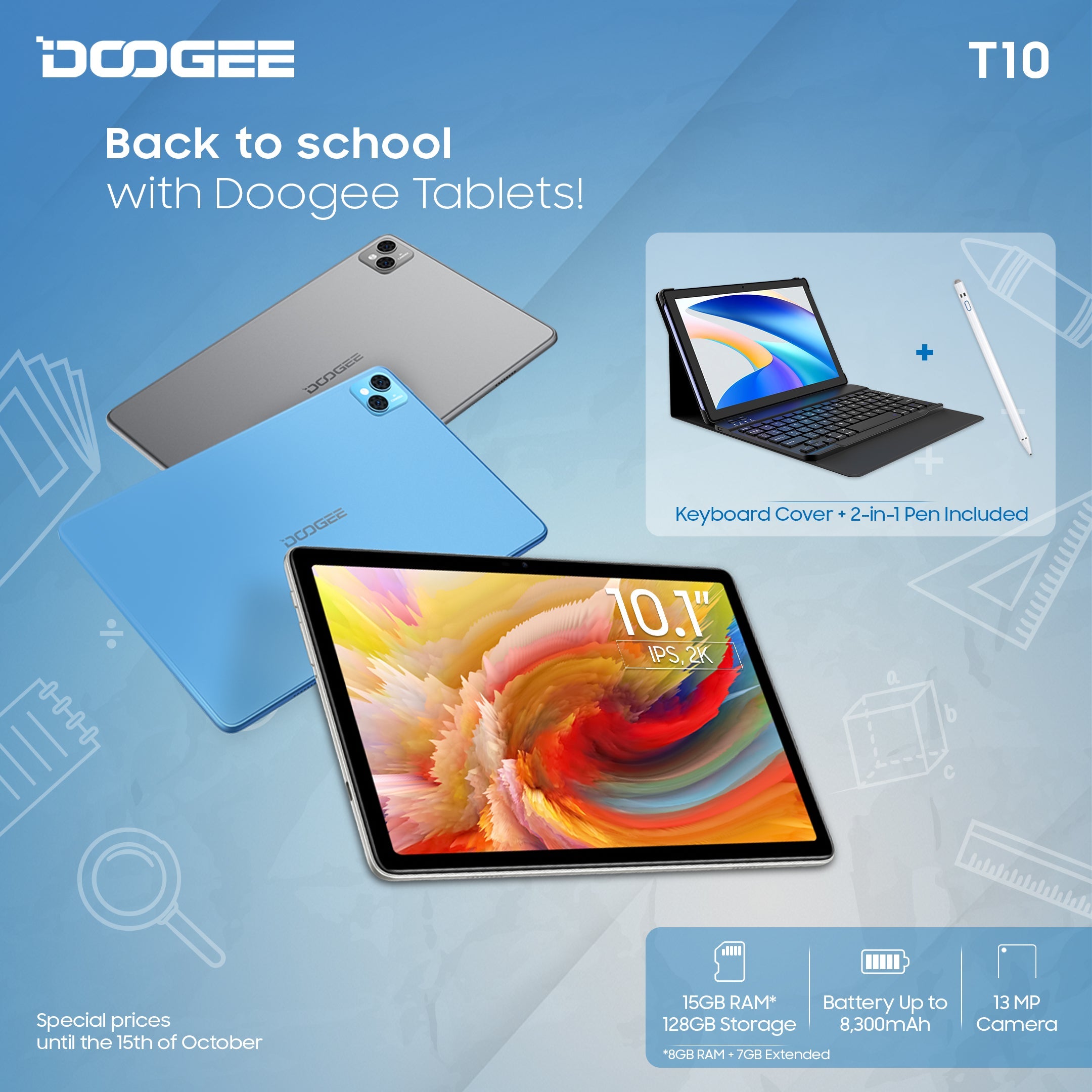 Doogee T10 Tablet Back to School Bundles