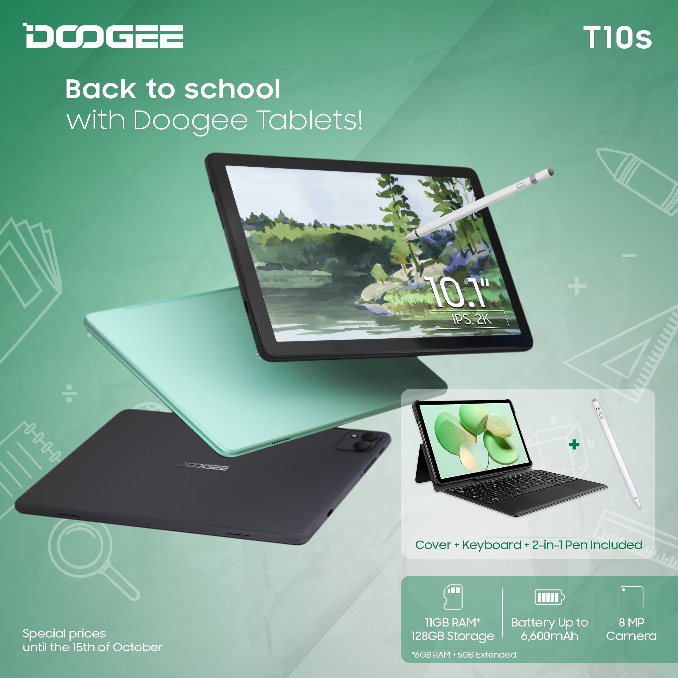 Doogee T10s Tablet Back to School Bundles