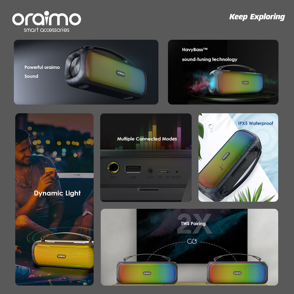 Oraimo Bass Go Boom Speaker OBS-75D