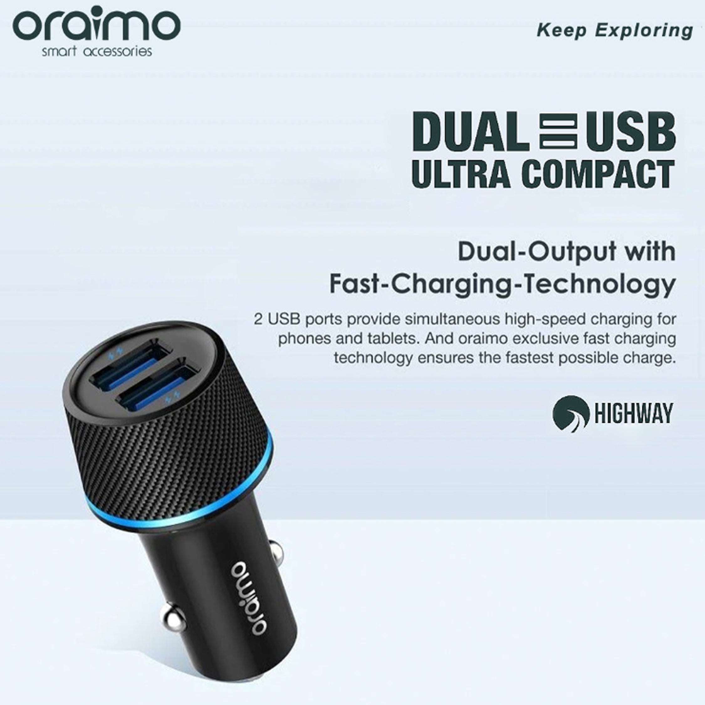 Oraimo Highway Car Charger OCC-21D