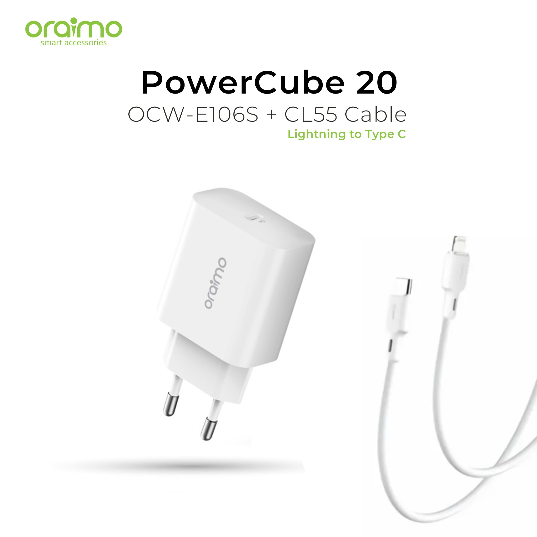 Oraimo PowerCube 20 Charger OCW-E106S + CL55