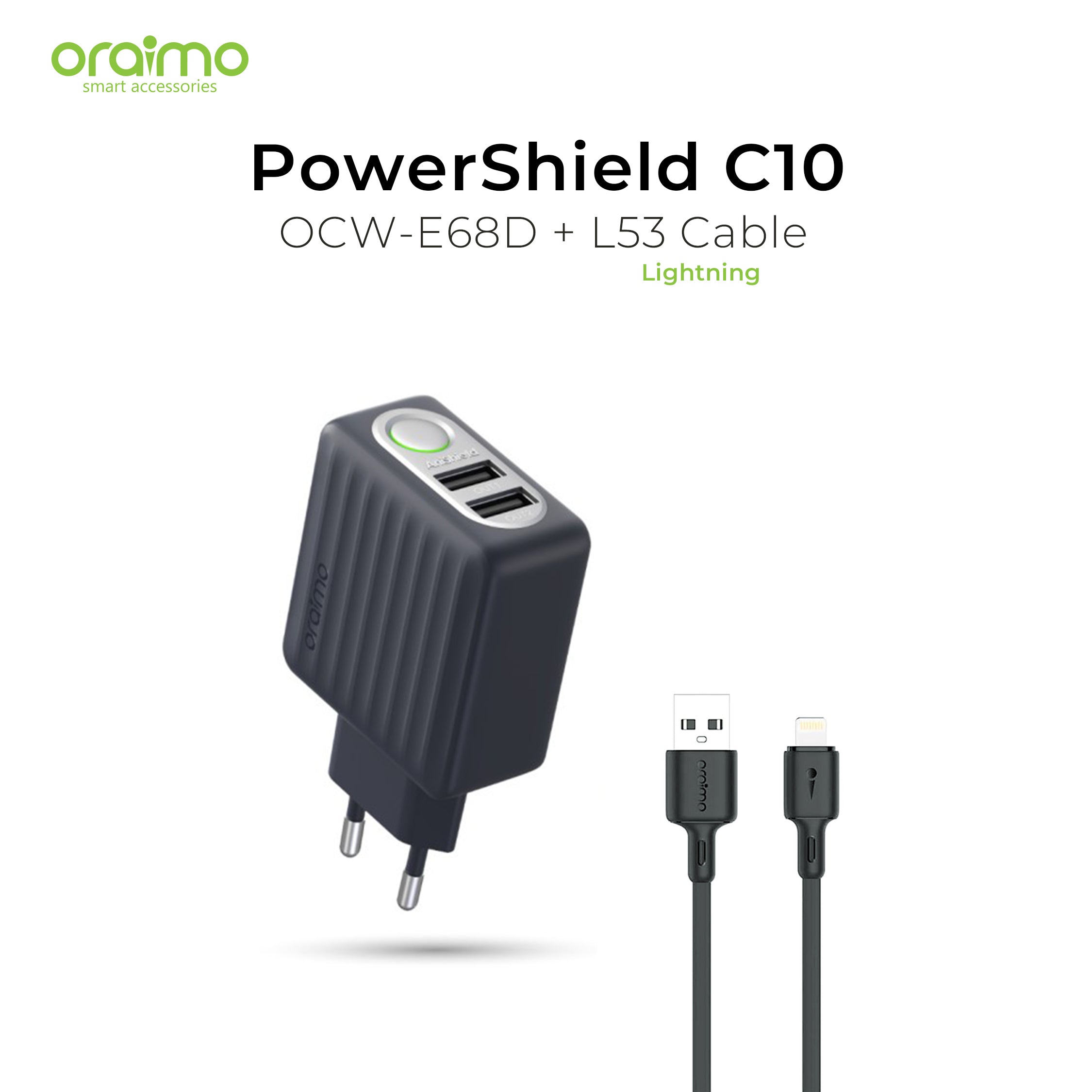 Oraimo PowerShield C10 Charger OCW-E68D + L53