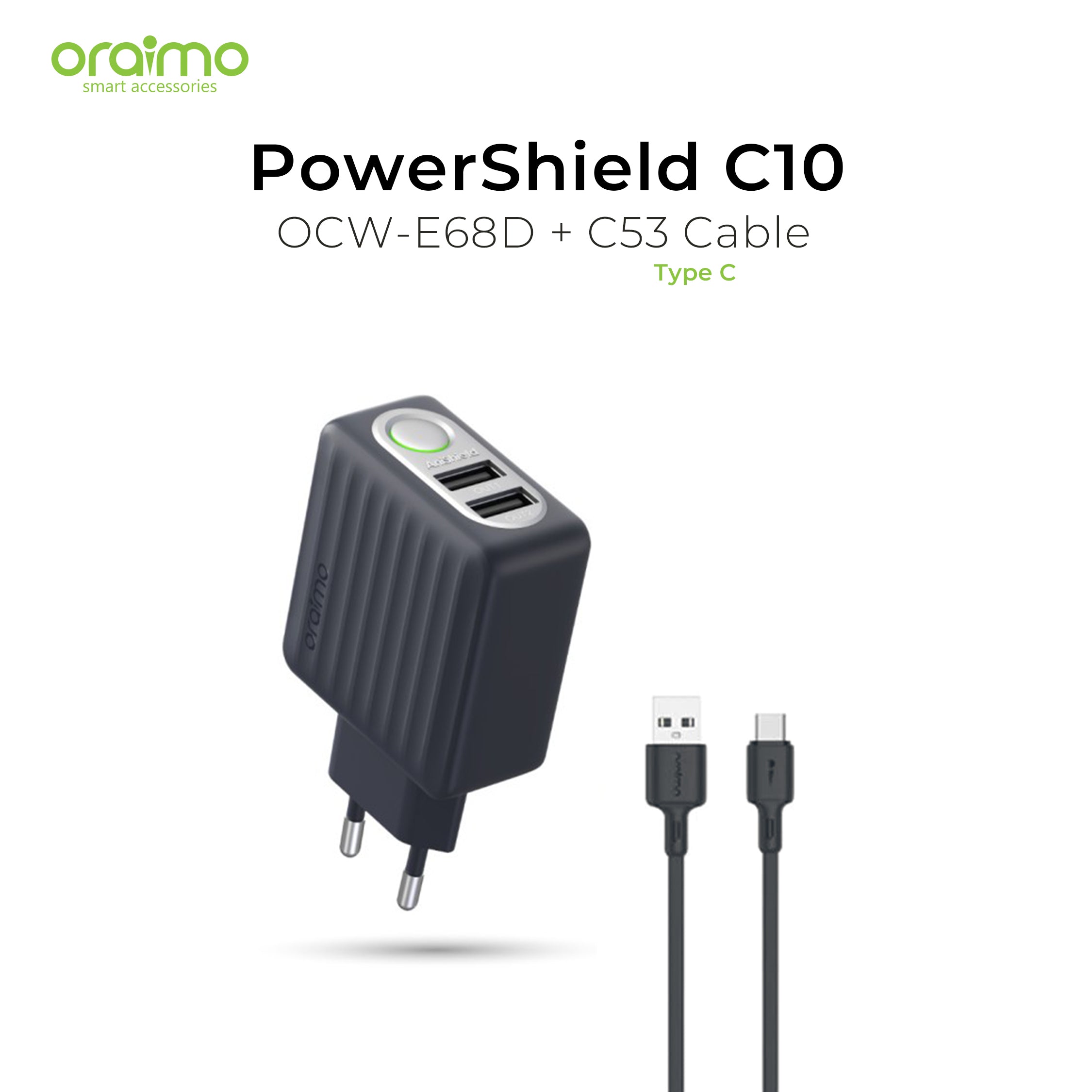 Oraimo PowerShield C10 Charger OCW-E68D + C53