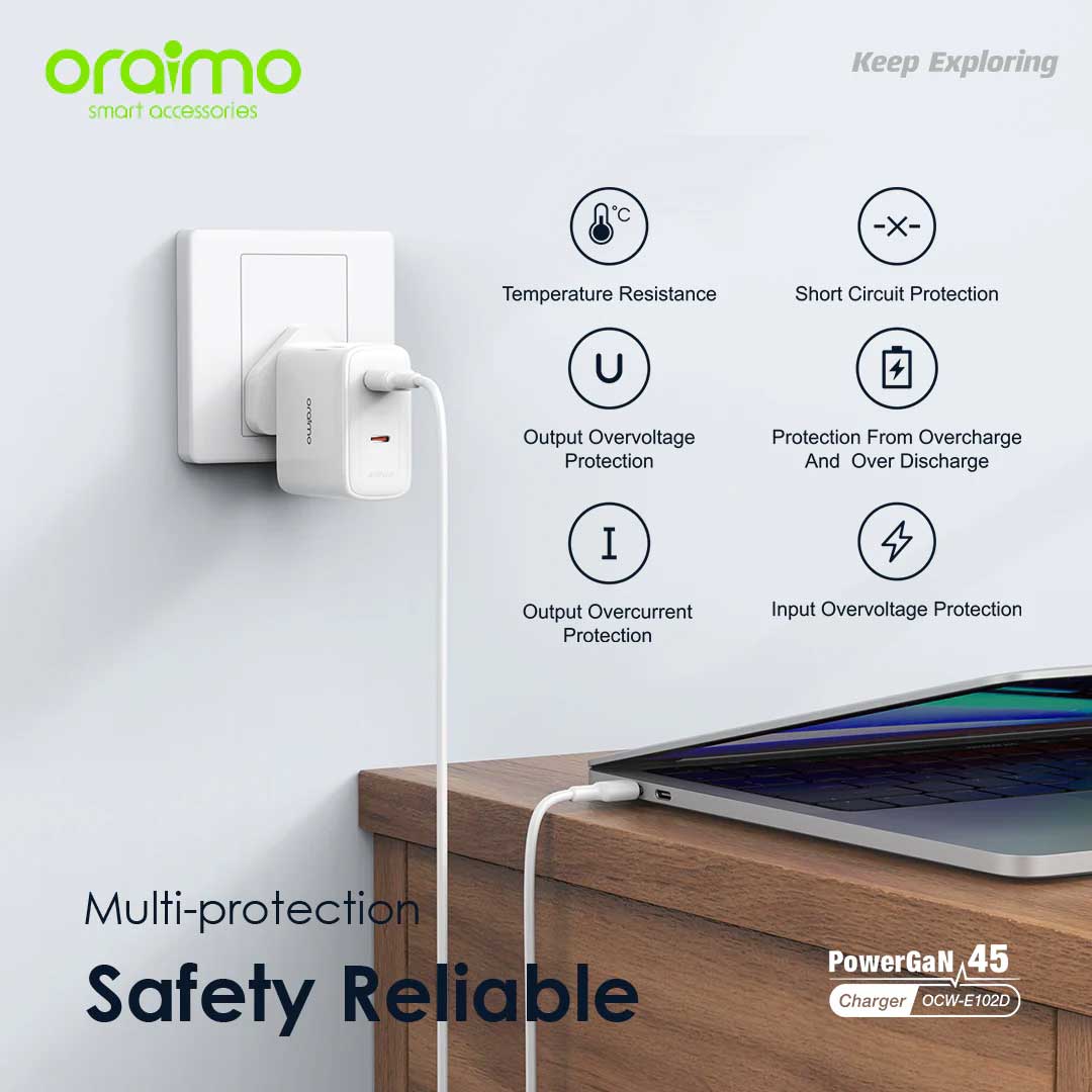 Oraimo PowerGan 45 Charger OCW-E102D + CC55