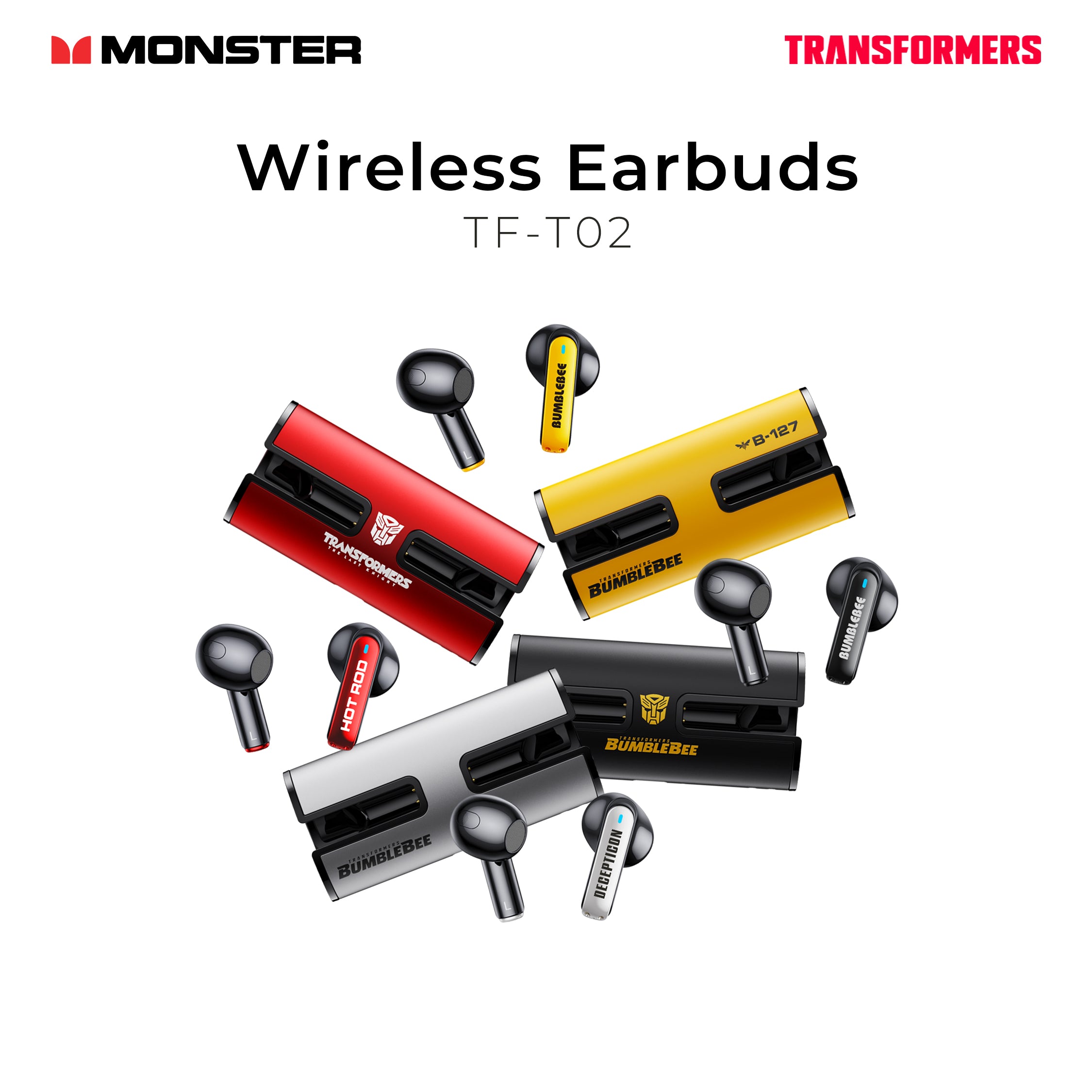 Monster Transformers Wireless Earbuds TF-T02