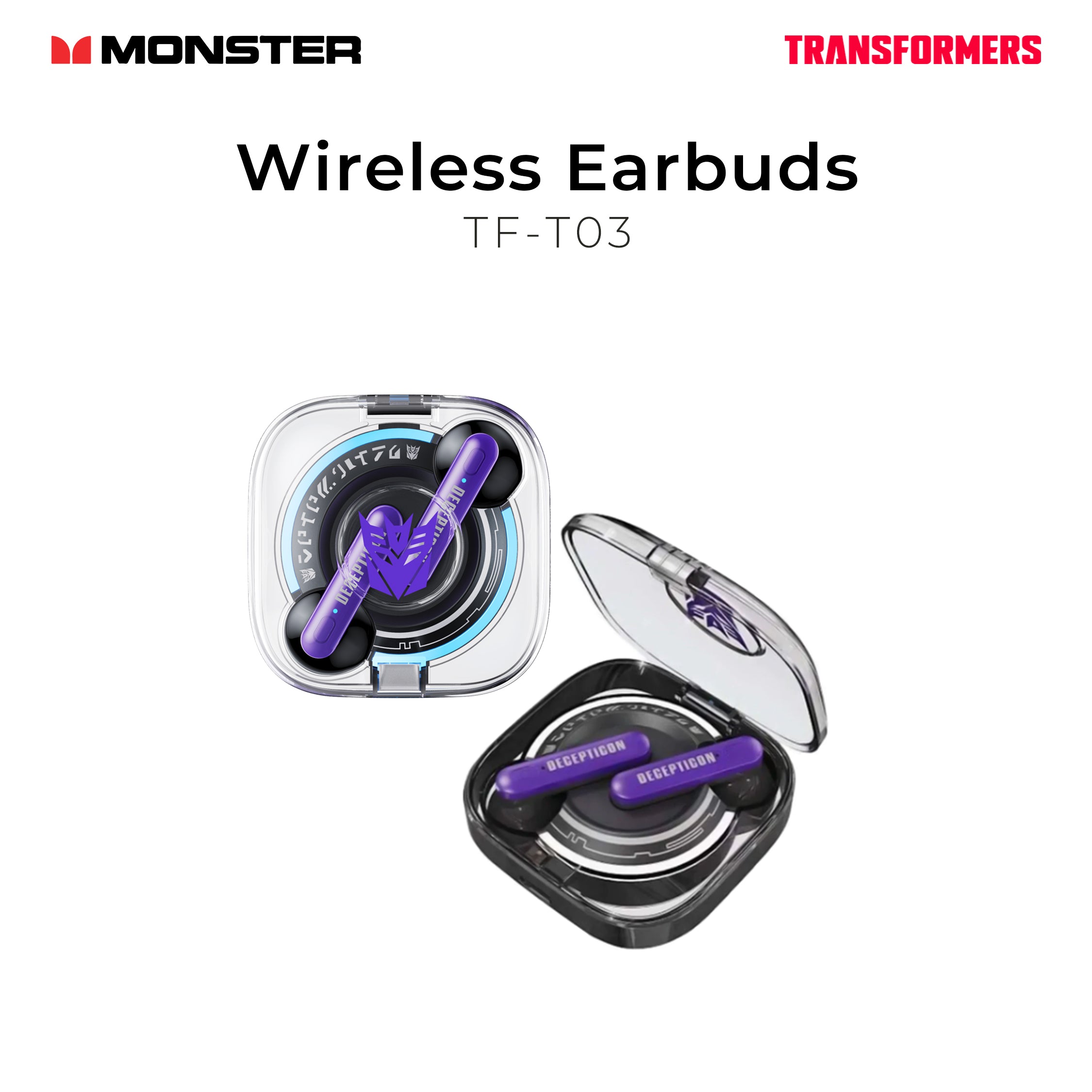 Monster Transformers Wireless Earbuds TF-T03