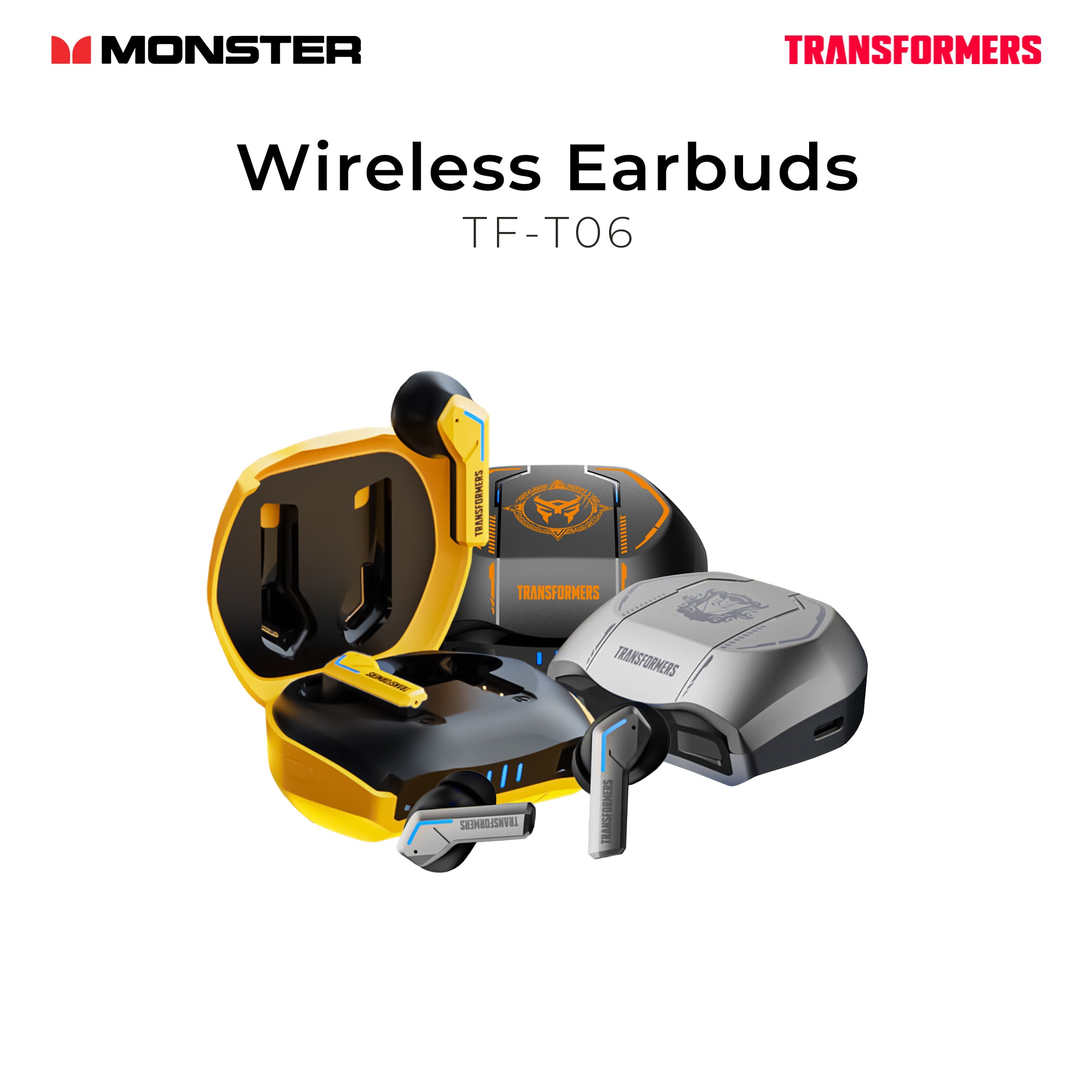 Monster Transformers Wireless Earbuds TF-T06