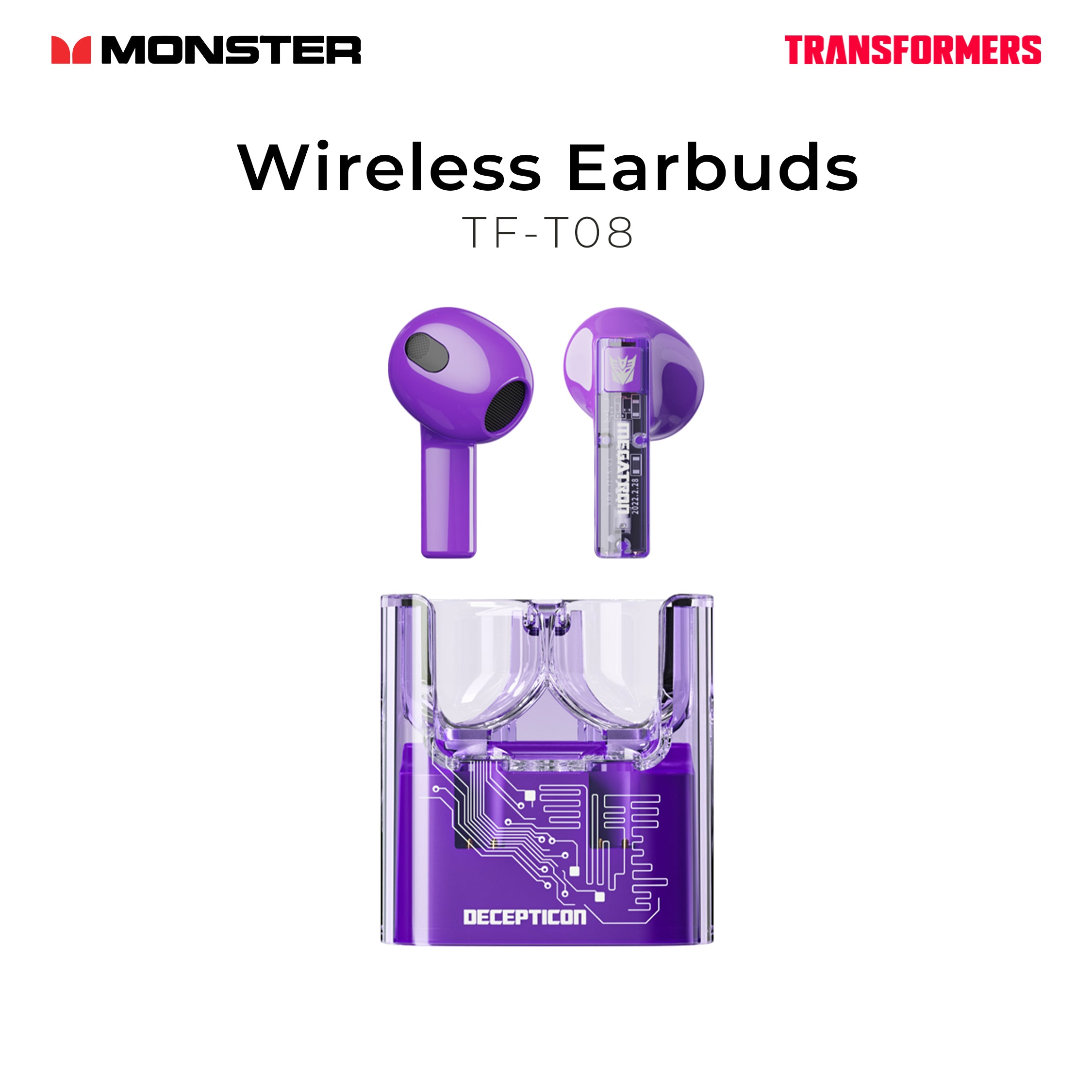 Monster Transformers Wireless Earbuds TF-T08